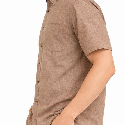 Melange Casual Short Sleeve Shirt