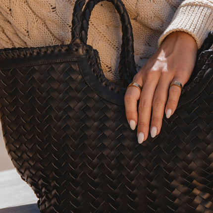 Bellagio Woven Leather Tote Bag