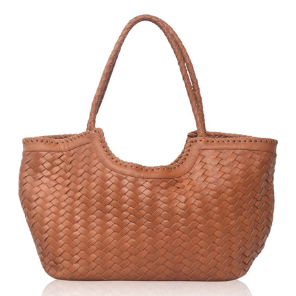 Bellagio Woven Leather Tote Bag