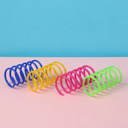 Bouncy Colorful Spring Cat Toys