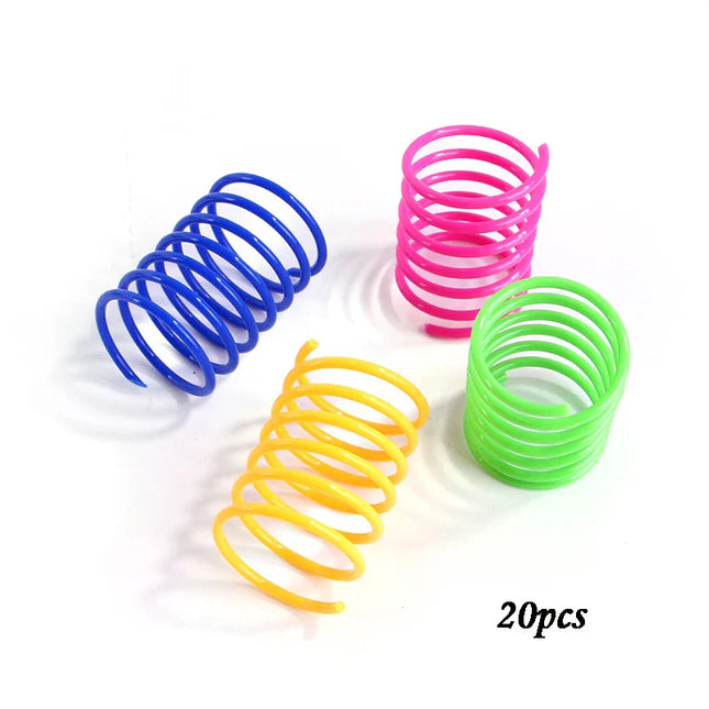 Bouncy Colorful Spring Cat Toys