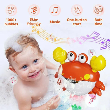 Bubble Machine Crab Frog Music Baby Shower Bath Toy