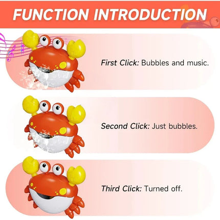 Bubble Machine Crab Frog Music Baby Shower Bath Toy