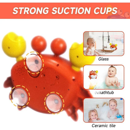 Bubble Machine Crab Frog Music Baby Shower Bath Toy