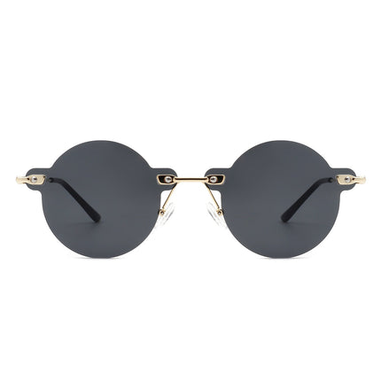 Retro Rimless Round Sunglasses