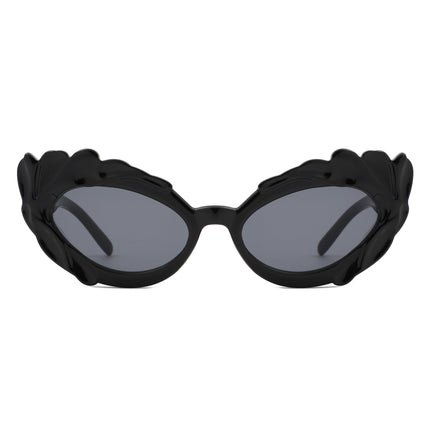 Modern Sculpted Cat Eye Sunglasses
