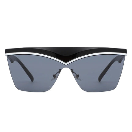 Lythia Semi-Rimless Flat Top Sunglasses