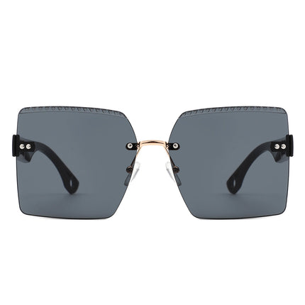 Oversized Curved Lens Sunglasses