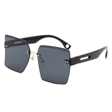 Oversized Curved Lens Sunglasses