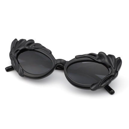 Modern Sculpted Cat Eye Sunglasses