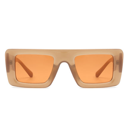 Retro Two-Tone Flat Top Sunglasses