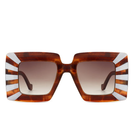 Oversized Flat Top Square Sunglasses