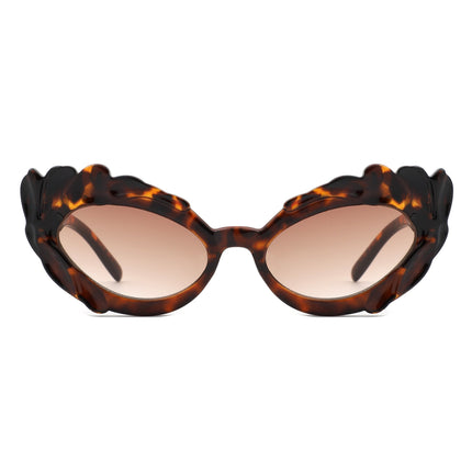 Modern Sculpted Cat Eye Sunglasses