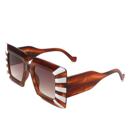 Oversized Flat Top Square Sunglasses