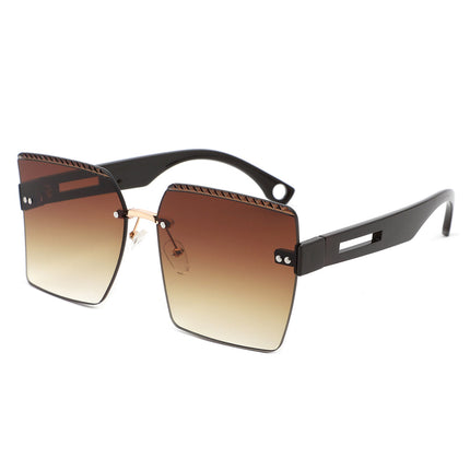 Oversized Curved Lens Sunglasses