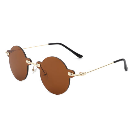 Retro Rimless Round Sunglasses