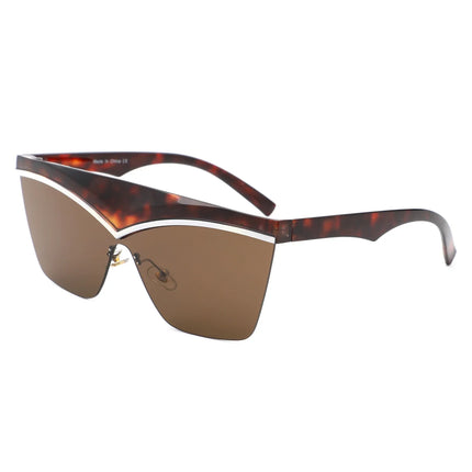 Lythia Semi-Rimless Flat Top Sunglasses