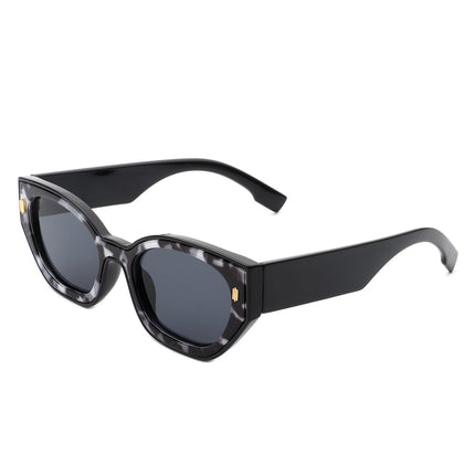 Geometric Retro Cat Eye Sunglasses
