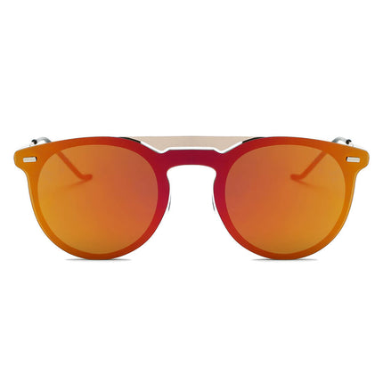 Retro Mirrored Round Sunglasses