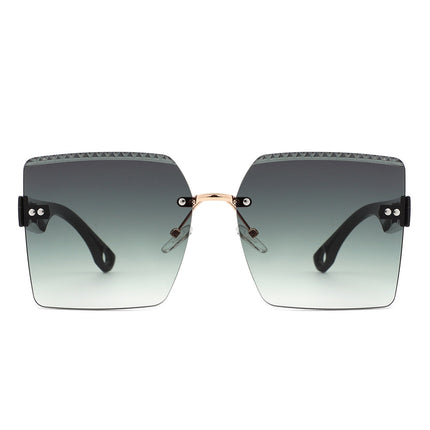 Oversized Curved Lens Sunglasses
