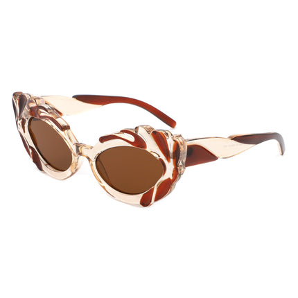 Modern Sculpted Cat Eye Sunglasses