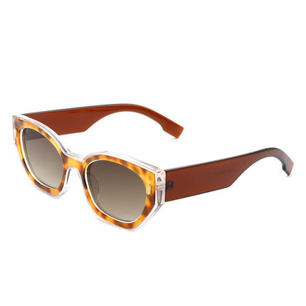 Geometric Retro Cat Eye Sunglasses