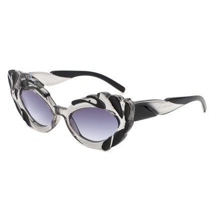 Modern Sculpted Cat Eye Sunglasses
