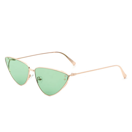 Retro Flat Lens Cat Eye Sunglasses