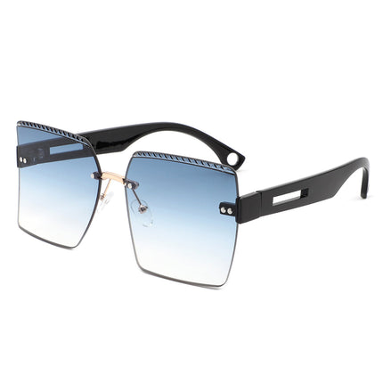 Oversized Curved Lens Sunglasses