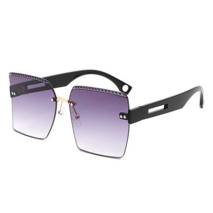 Oversized Curved Lens Sunglasses