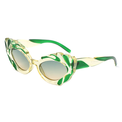 Modern Sculpted Cat Eye Sunglasses