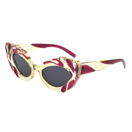 Modern Sculpted Cat Eye Sunglasses