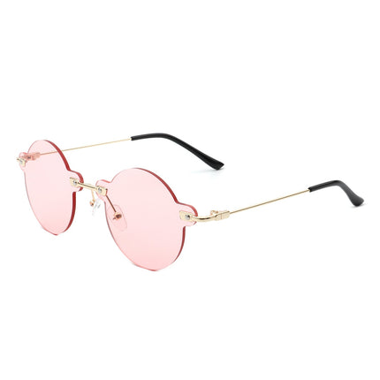 Retro Rimless Round Sunglasses