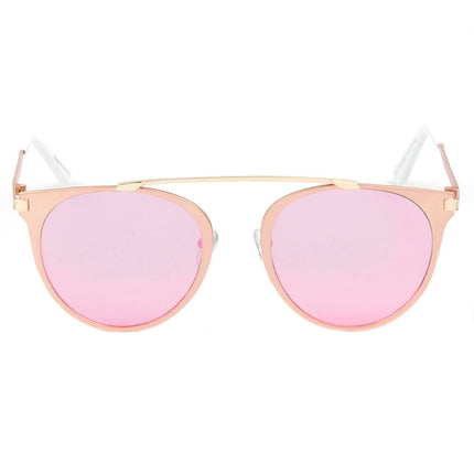 Modern Horn Rimmed Round Sunglasses
