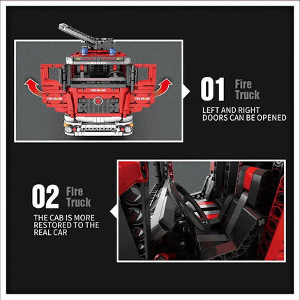 City Airport Fire Truck Large Building Blocks Set Toys-2888 Pieces
