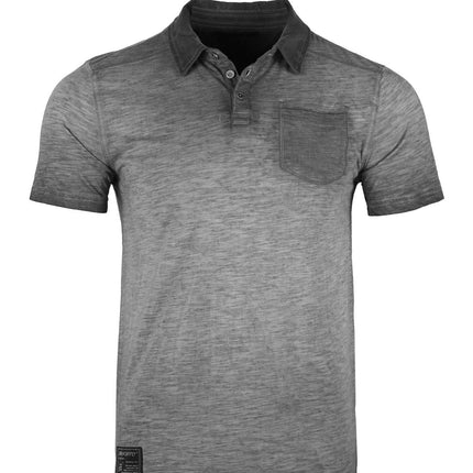 ZIMEGO Mens Short Sleeve Oil Wash Vintage Button Henley Pocket Polo T-Shirt-3