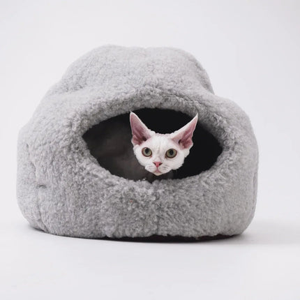 Nest Natural Woolen Pet Bed - Gray