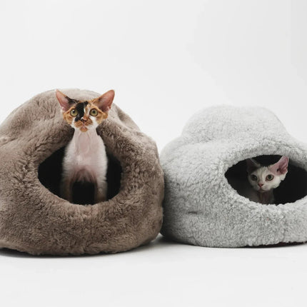 Nest Natural Woolen Pet Bed - White