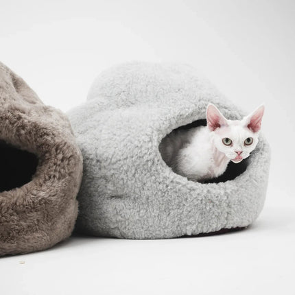 Nest Natural Woolen Pet Bed - Gray
