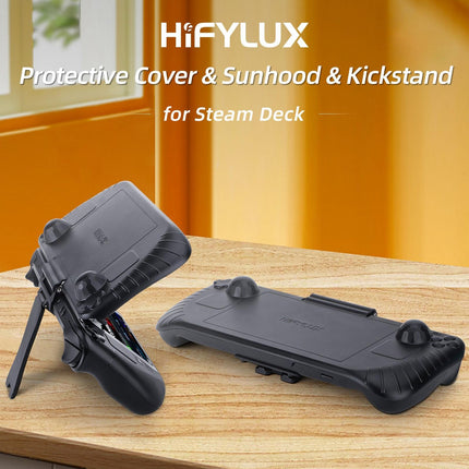 NNEIDS 3-In-1 Gaming Console Protector With Sun Hood And Kickstand