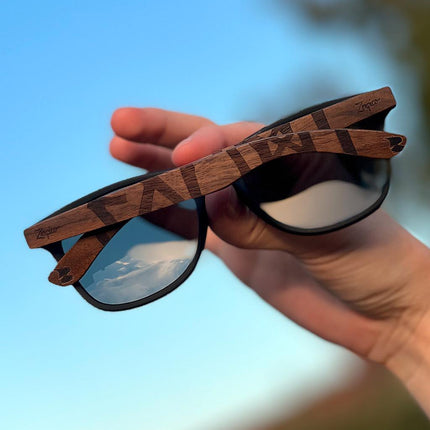 Eyewood | Engraved wooden sunglasses - Viking Runes - Suomi