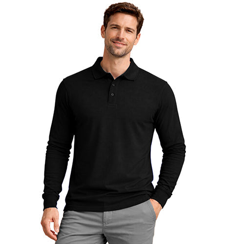 Men’s Long Sleeve Cotton Polo