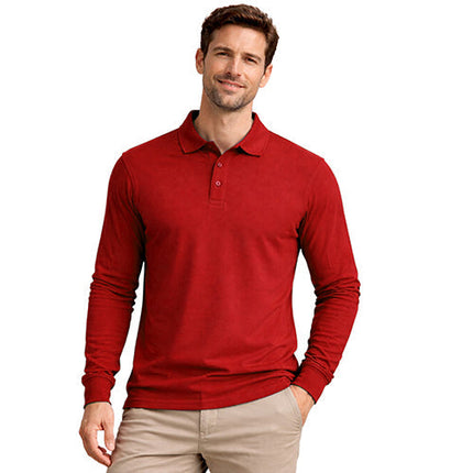 Men’s Long Sleeve Cotton Polo