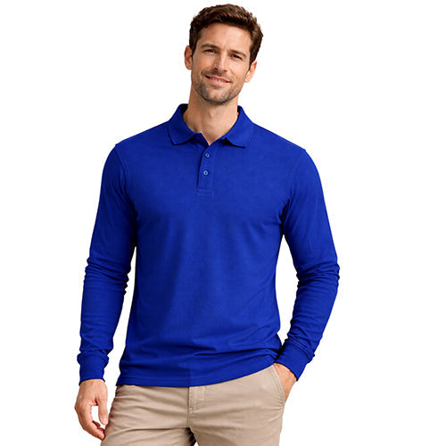 Men’s Long Sleeve Cotton Polo