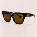 Shiny Black/ Brown Lens 005