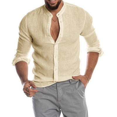Men’s Casual Linen Cotton Shirt