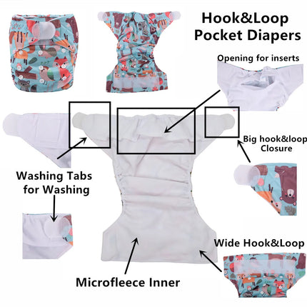 Adjustable Baby Pocket Cloth Diaper