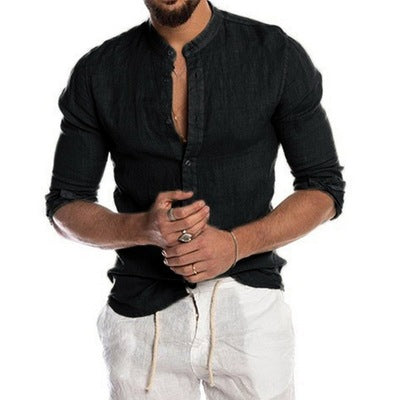 Men’s Casual Linen Cotton Shirt