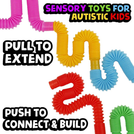 4-Pack Mini Pop Tube Fidget Toys