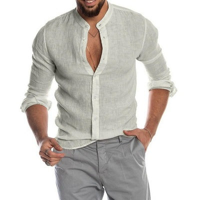 Men’s Casual Linen Cotton Shirt